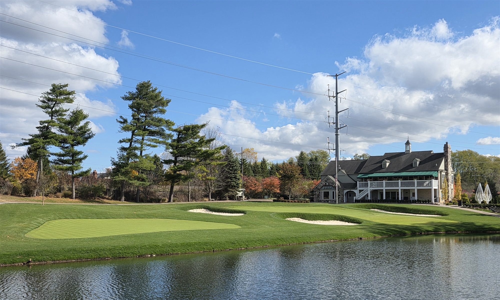 Finished golf course landscape beside the clubhouse at Stonycroft Hills